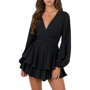 316 New SOMEDAY BLUSH Black Tonal Plaid Romper